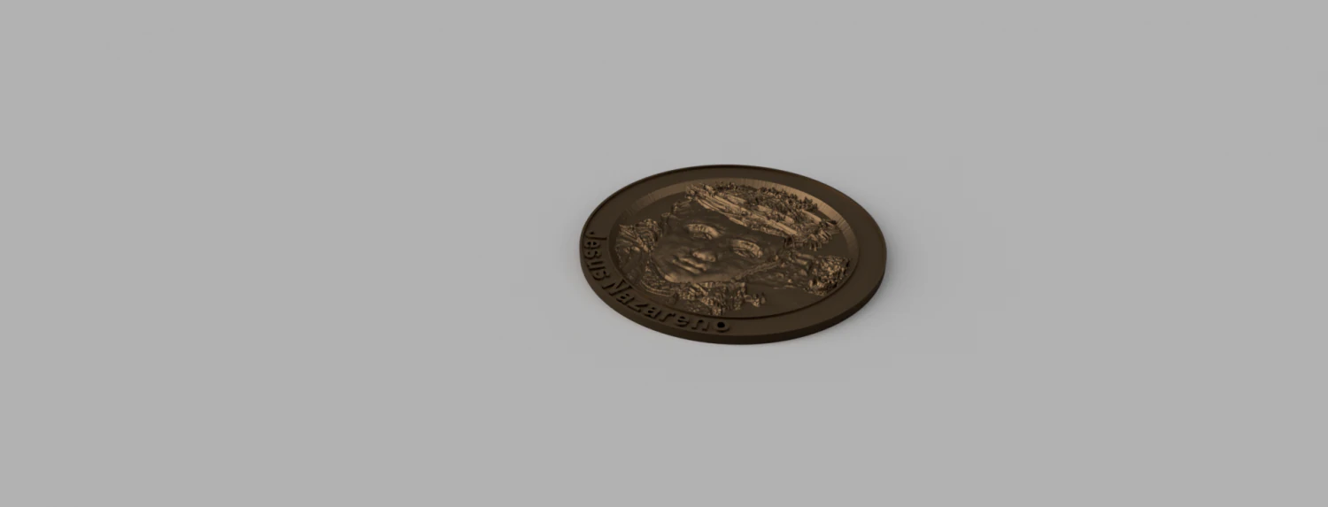 jesus nazareno - medalla 3D Print Model .c4d .max .obj .3ds .fbx .stl .blend