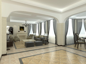 dining room-living room Texturas CG