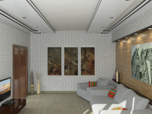living room Model 3D
