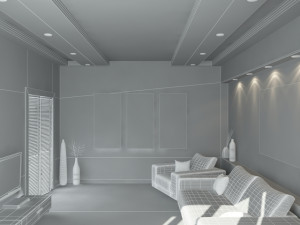 living room Model 3D