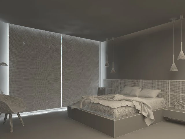 bedroom 3D Model .c4d .max .obj .3ds .fbx .stl .blend 