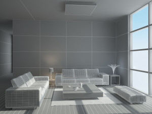 living room Modello 3D