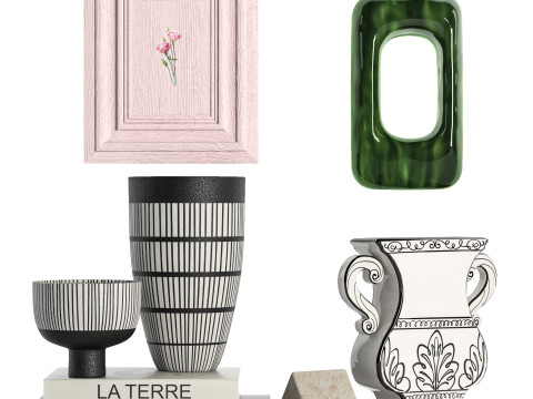 Vintage Decorative set01 3D Model