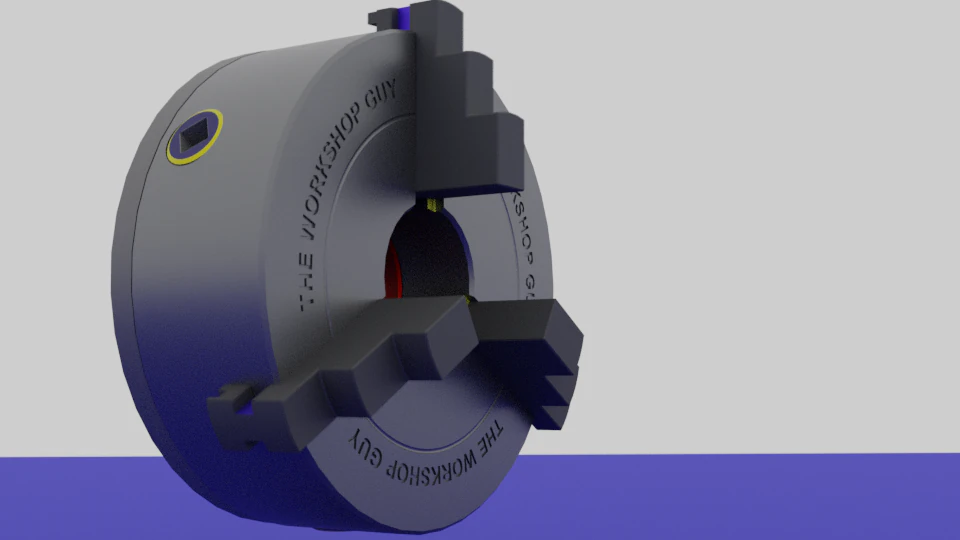 Lathe chuck 3D Model .c4d .max .obj .3ds .fbx .stl .blend 