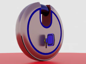 Round shutter lock with no watermark 3D Model