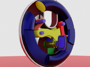 Round shutter lock with no watermark Modelo 3D