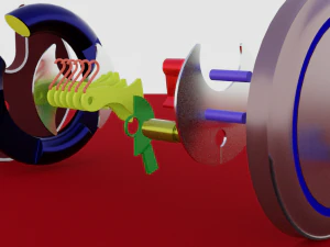Round shutter lock with no watermark 3D Model