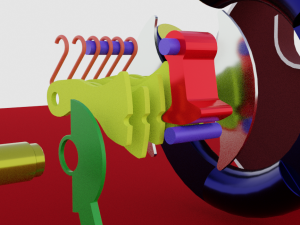 Round shutter lock with no watermark 3Dモデル