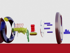 Round shutter lock with no watermark 3Dモデル