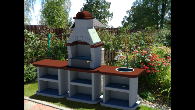 brazier - b-b-q 3D 模型 .c4d .max .obj .3ds .fbx .stl .blend 