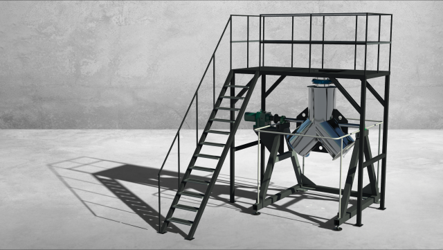 mixer y-shaped 600 3D Модель .c4d .max .obj .3ds .fbx .stl .blend 