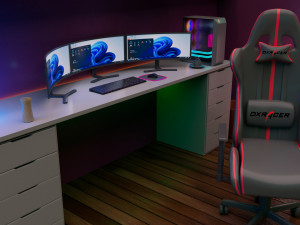 isometric gaming room 3D 模型