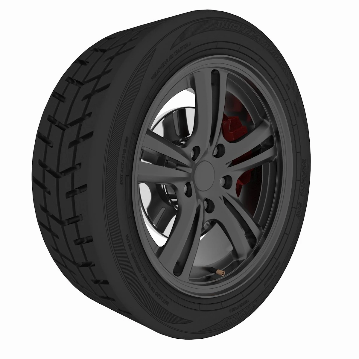 car wheel 3D Model .c4d .max .obj .3ds .fbx .stl .blend 
