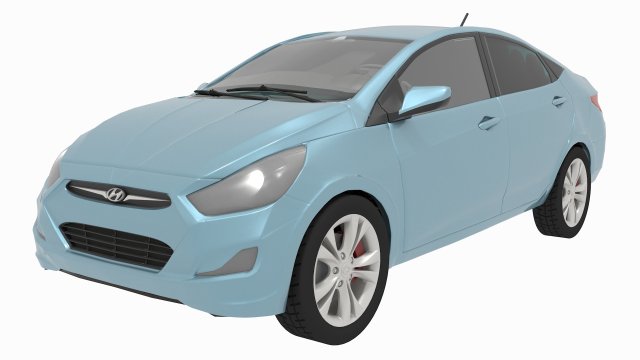 hyundai solaris or hyundai accent 3D मॉडल .c4d .max .obj .3ds .fbx .stl .blend 