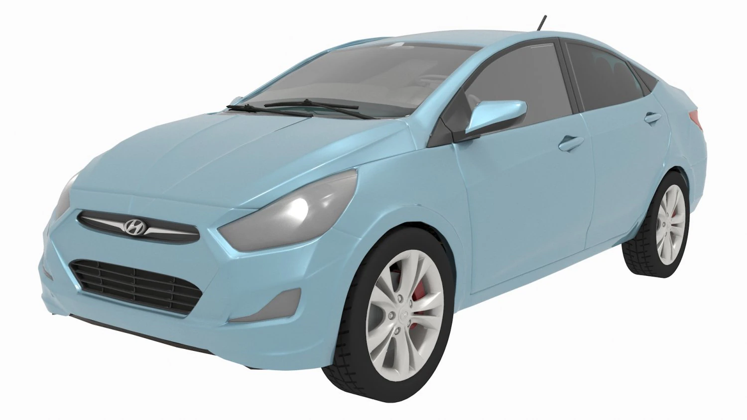 hyundai solaris or hyundai accent 3D Model .c4d .max .obj .3ds .fbx .stl .blend 