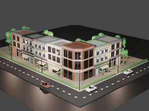 low poly city assets 3D Model