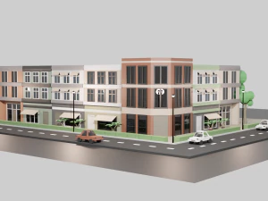 low poly city assets 3D Model