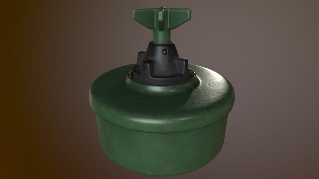 Serbian Land Mine PMA-2 Modèle 3D .c4d .max .obj .3ds .fbx .stl .blend 