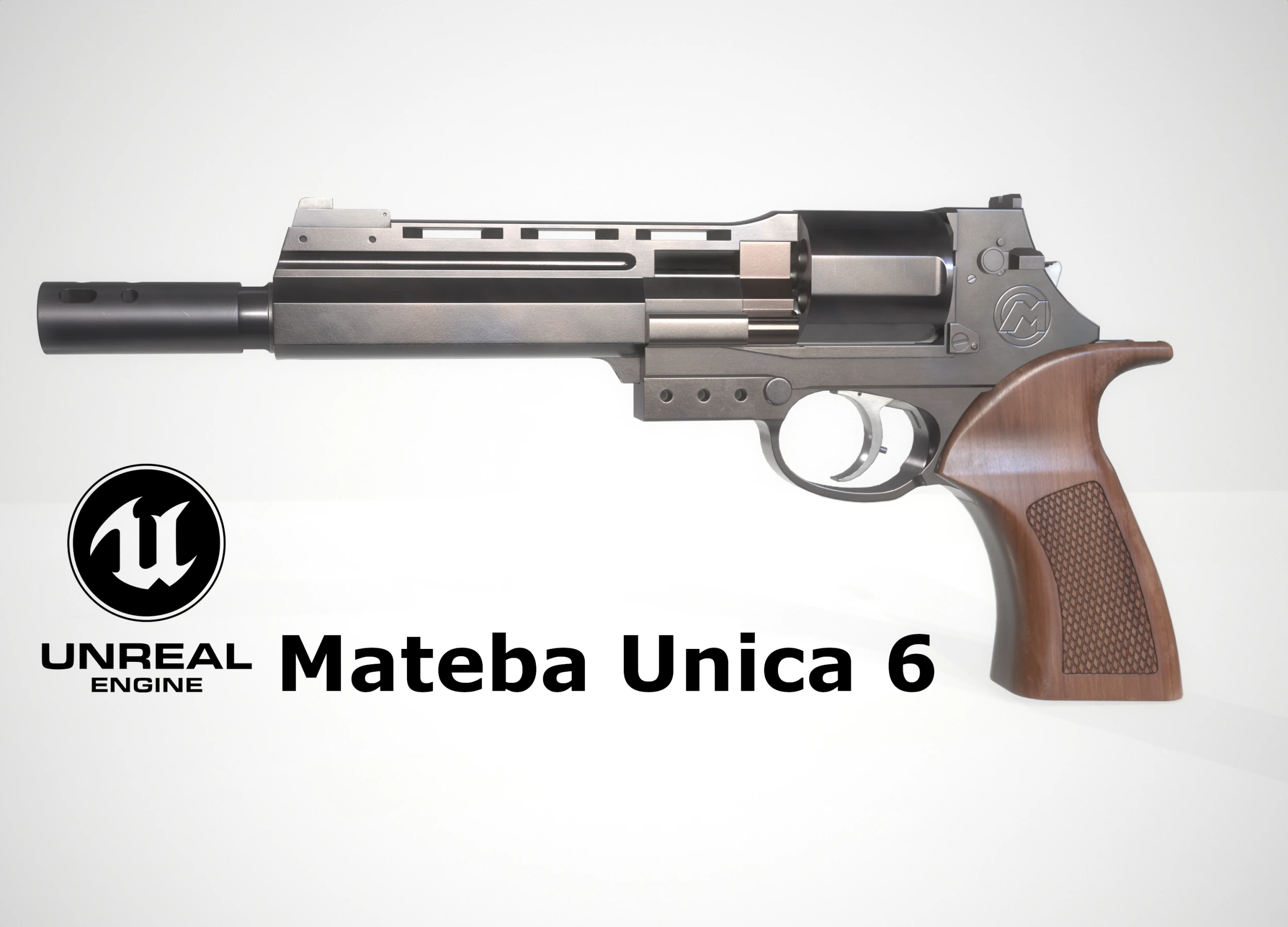 Italian Auto-Revolver 3D Model .c4d .max .obj .3ds .fbx .stl .blend