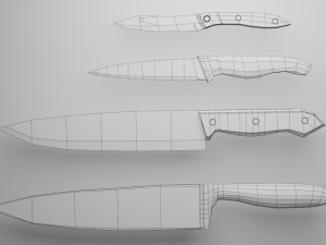 kitchen knifes Model 3D