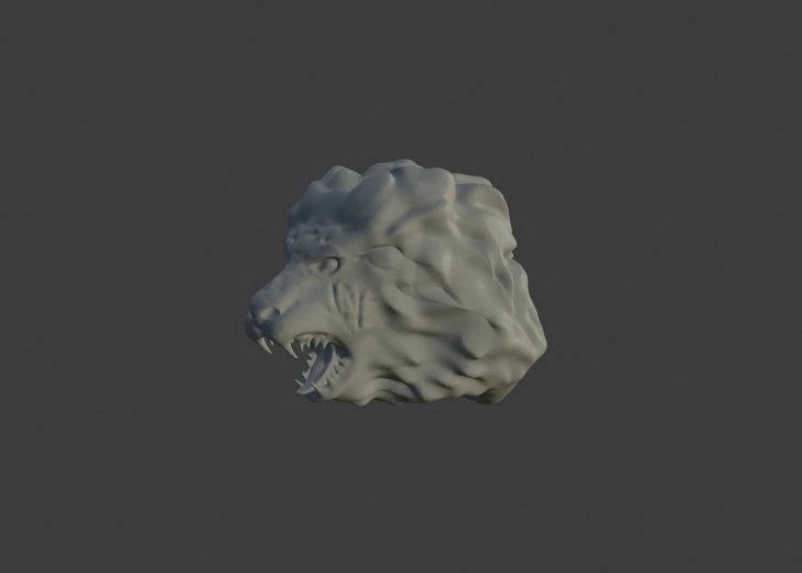 lion 3D Print Model .c4d .max .obj .3ds .fbx .stl .blend 