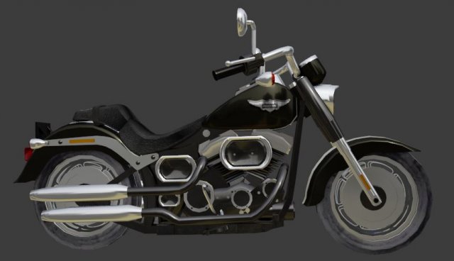 Harley davidson motorcycle Modelo 3D .c4d .max .obj .3ds .fbx .stl .blend 