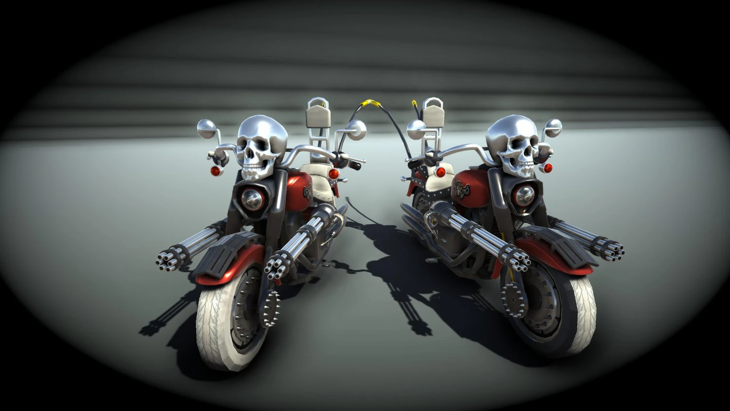 warrior bike off road harley 3D Model .c4d .max .obj .3ds .fbx .stl .blend 