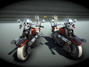 warrior bike off road harley 3D Model