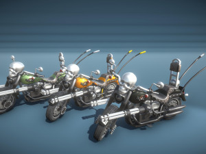 warrior bike off road harley 3D Модель