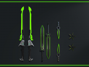 scifi melee pack 3Dモデル