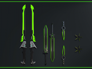 scifi melee pack 3D Model