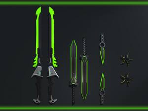 scifi melee pack 3D Model