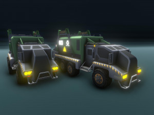 a futuristic goods carrying truck 3D-Modell