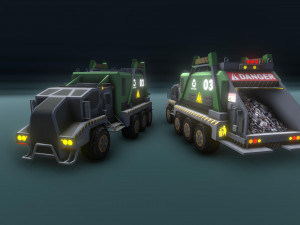 a futuristic goods carrying truck 3D 模型