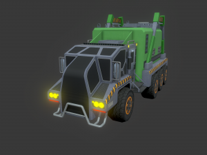 a futuristic goods carrying truck 3D 模型