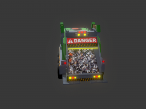 a futuristic goods carrying truck 3D 模型