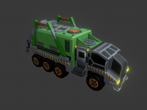 a futuristic goods carrying truck 3D 模型