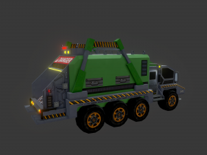 a futuristic goods carrying truck 3D 模型
