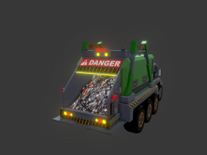 a futuristic goods carrying truck 3D 模型