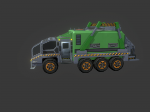 a futuristic goods carrying truck 3D 模型