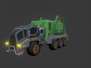 a futuristic goods carrying truck 3D 模型
