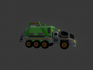 a futuristic goods carrying truck 3D 模型