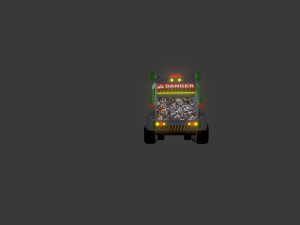 a futuristic goods carrying truck 3D 模型
