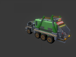 a futuristic goods carrying truck 3D 模型
