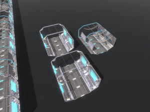 futuristic space tunnel Modelo 3D