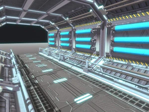futuristic space tunnel 3D Model