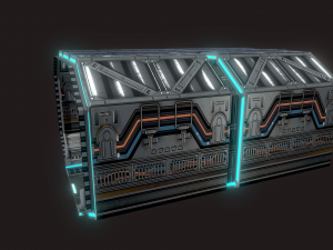futuristic space tunnel Modelo 3D