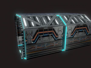 futuristic space tunnel 3D Model