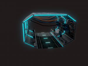 futuristic space tunnel Modelo 3D