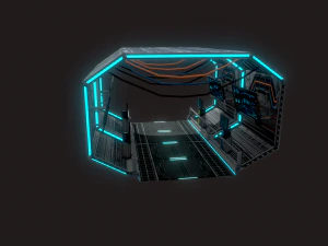 futuristic space tunnel 3D Model